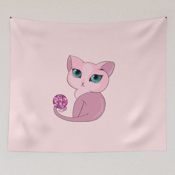 Item preview, Cute pink cat with beautiful seductive eyes designed and sold by CHHAYA-ARTS.