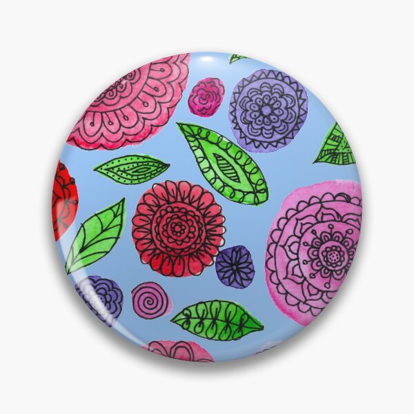 Item preview, Doodle Watercolor Flowers designed and sold by SilverBirch14.