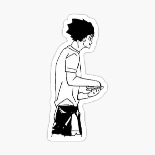 Young Sakusa Haikyuu Timeskip Manga Cap Pegatina