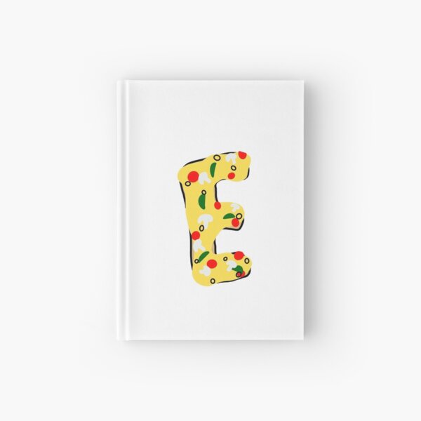 "E" Pizza Lettering Hardcover Journal