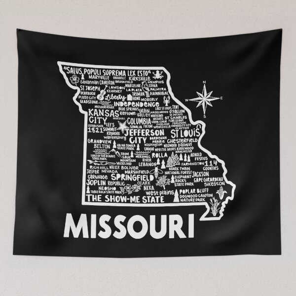 Item preview, Missouri Map designed and sold by fiberandgloss.