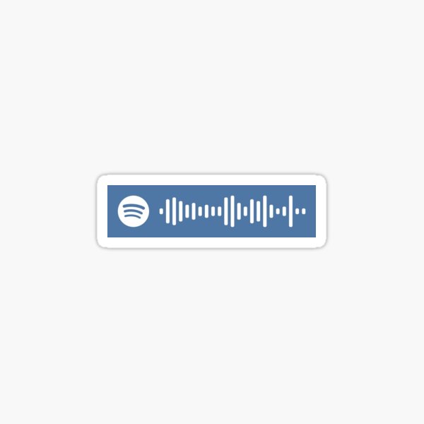 All I Want By Kodaline Spotify Code Sticker By Giannaxsticker Redbubble - classic mkto roblox id code