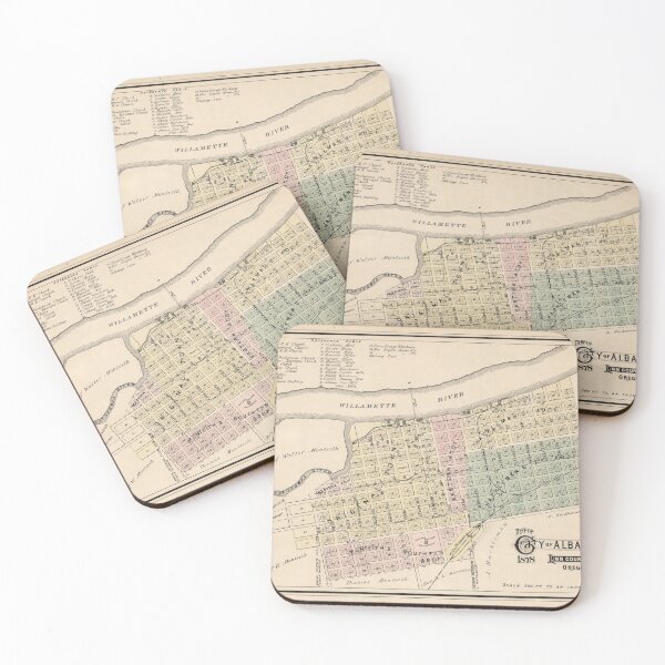 Item preview, Vintage Albany Oregon Map (1878) designed and sold by BravuraMedia.