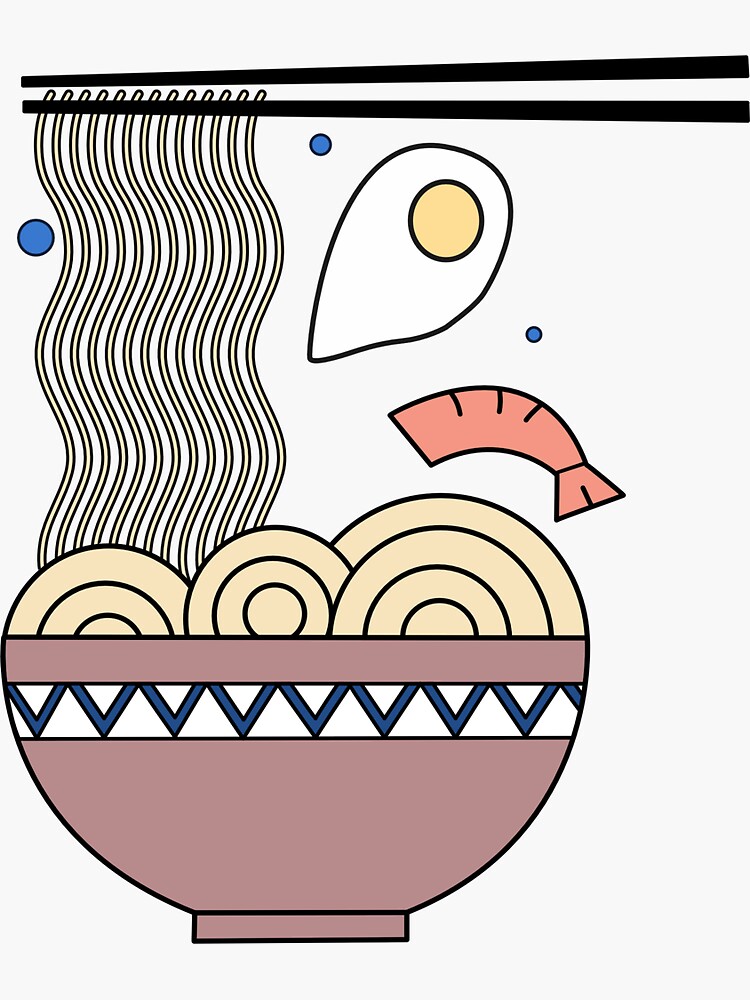 Thumbnail 3 of 3, Sticker, Bowl of Noodles designed and sold by JTatum95.