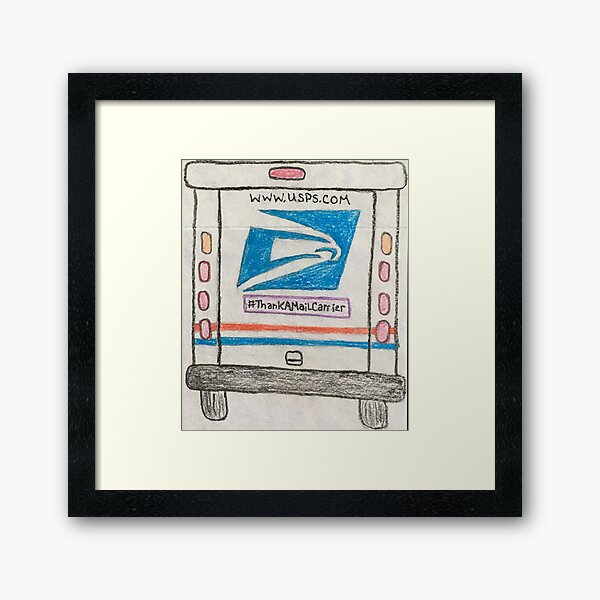 Thank a Mail Carrier Framed Art Print