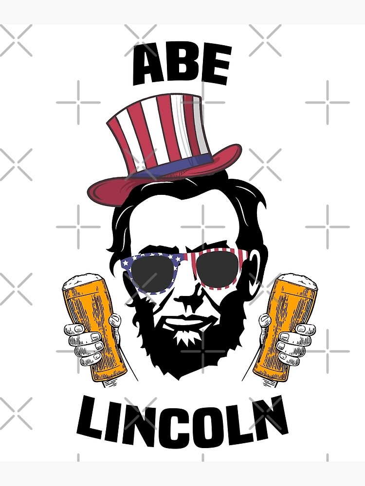 ABE Drinkin Beer Abraham Lincoln Vintage Shirt 4th Of July ABE Drinkin Beer Abraham Lincoln Vintage Shirt 4th Of July