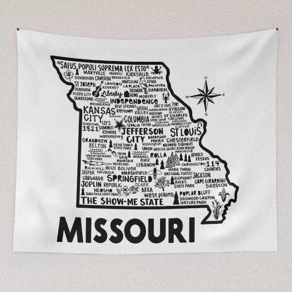 Item preview, Missouri Map designed and sold by fiberandgloss.