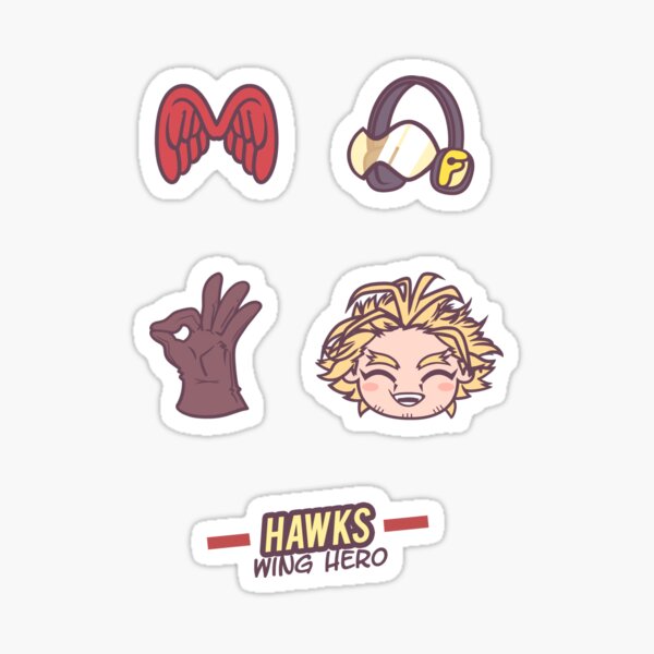 Mha Hawks Sticker For Sale By Ssuupernova Redbubble