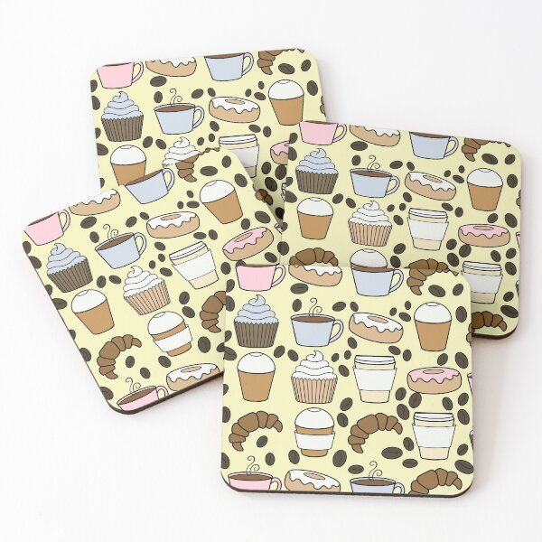 Item preview, Coffee Shop Pattern designed and sold by GreySkiesArt.