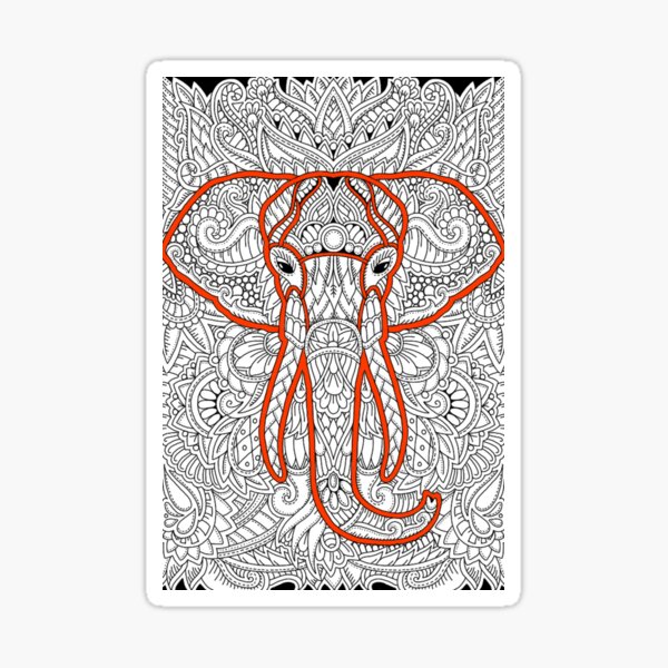 Aperçu de l'œuvre  et aura l'air assez spécial en tant que conceptions Redbubble. J'appelle cette conception «L'éléphant parmi le chaos» - CMS. créée et vendue par CMSWorldColour.