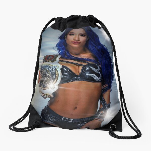 Sasha Banks Blue Wave Vignette Drawstring Bag