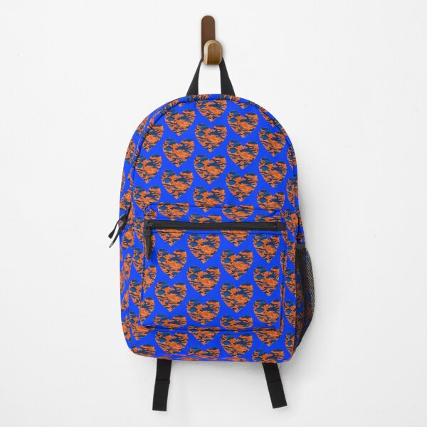 Artikelvorschau, orange und blaues Tarnherz entworfen und verkauft von Lauren  paige.