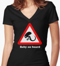Baby an Bord Shirt mit V-Ausschnitt