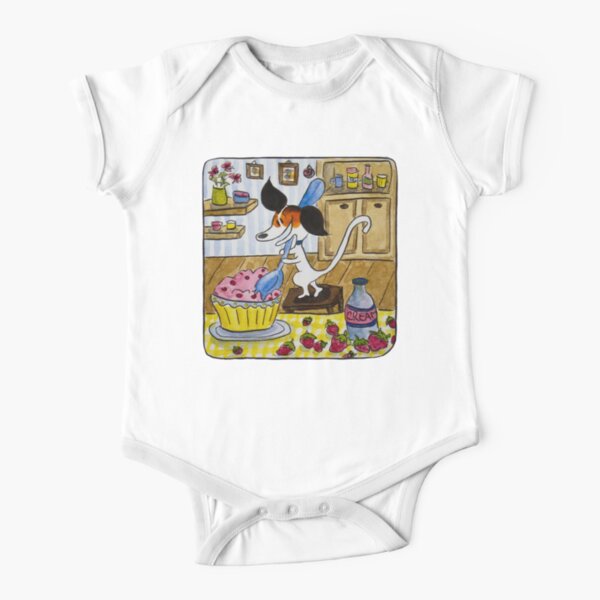 MyOddFilippo the Jack Russell craves for fantastic icecream Short Sleeve Baby One-Piece