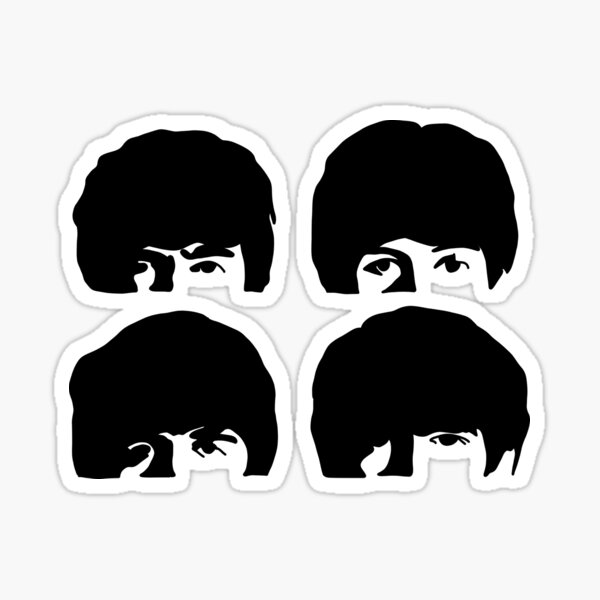 hard day silhouette sgt pepper black Sticker