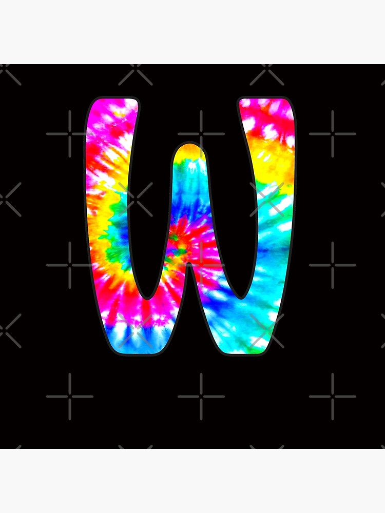 "Tie dye letter w" Throw Pillow by Tetete Redbubble