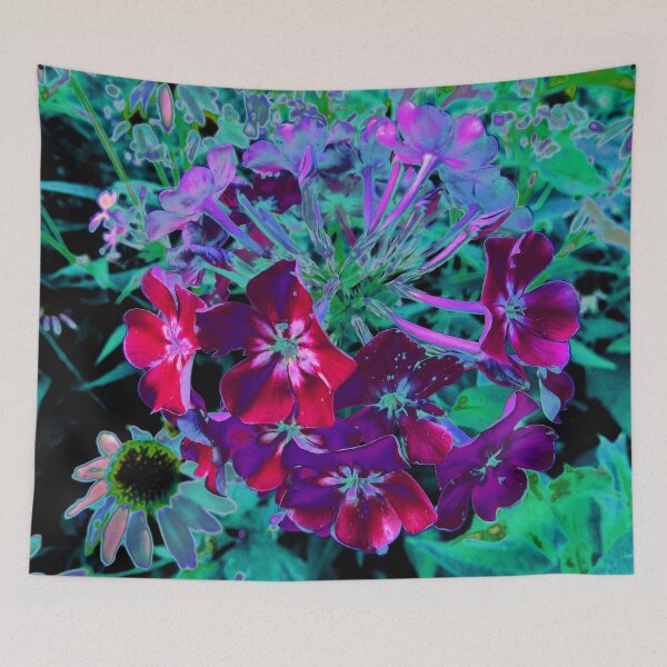Item preview, Dramatic Red, Purple and Pink Garden Flower designed and sold by myrubiogarden.