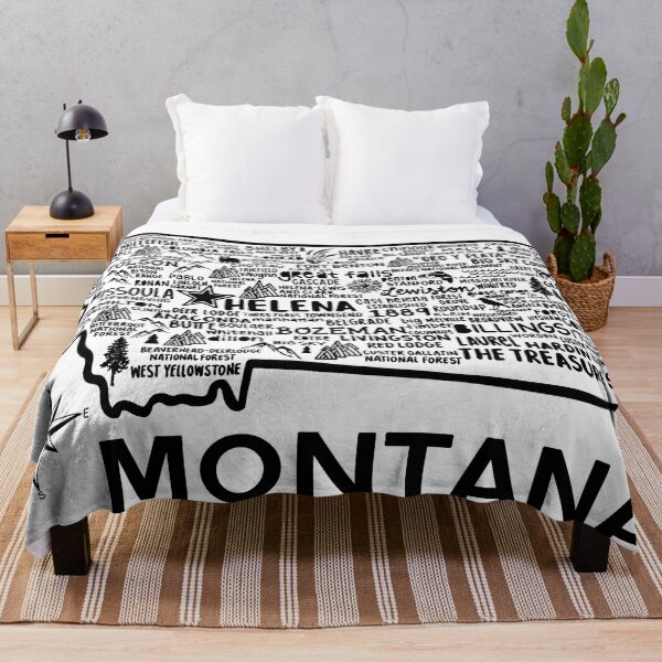Item preview, Montana Map designed and sold by fiberandgloss.