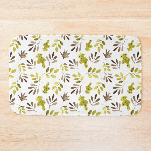 Item preview, Watercolor Leaves in Green and Brown designed and sold by anabellstar design co.