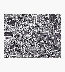 London England Street Map Art Photographic Print