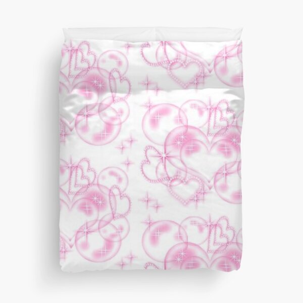 y2k heart aesthetic Duvet Cover