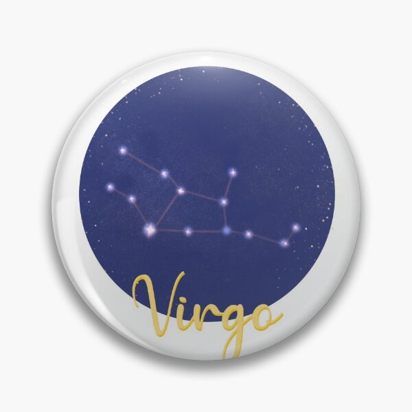 Item preview, virgo star sign constellation design with yellow font saying virgo underneath designed and sold by Jenny Romeril.