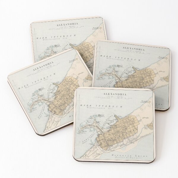 Item preview, Vintage Alexandria Egypt Map (1874) designed and sold by BravuraMedia.