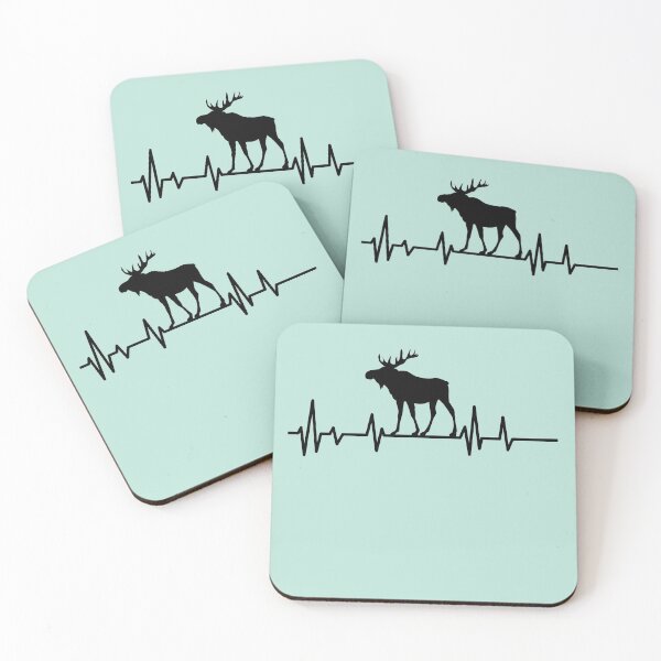 Item preview, moose heartbeat lover,moose gift animal moose nature in alaska elk designed and sold by ELmezz.