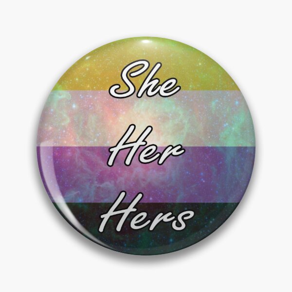 Item preview, Nonbinary galaxy flag - She/Her/Hers designed and sold by kricketsdesigns.