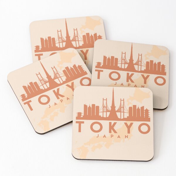 Artikelvorschau, TOKYO JAPAN CITY MAP SKYLINE EARTH TONES entworfen und verkauft von deificusArt.