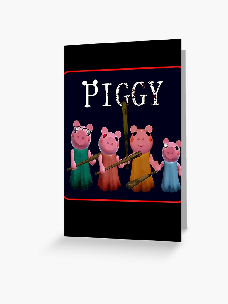 Roblox Game Piggy Family Portrait Greeting Card By Inspired By - smiles family roblox game