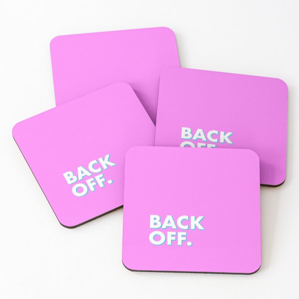 Item preview, BACK OFF in pink designed and sold by SquareClub.