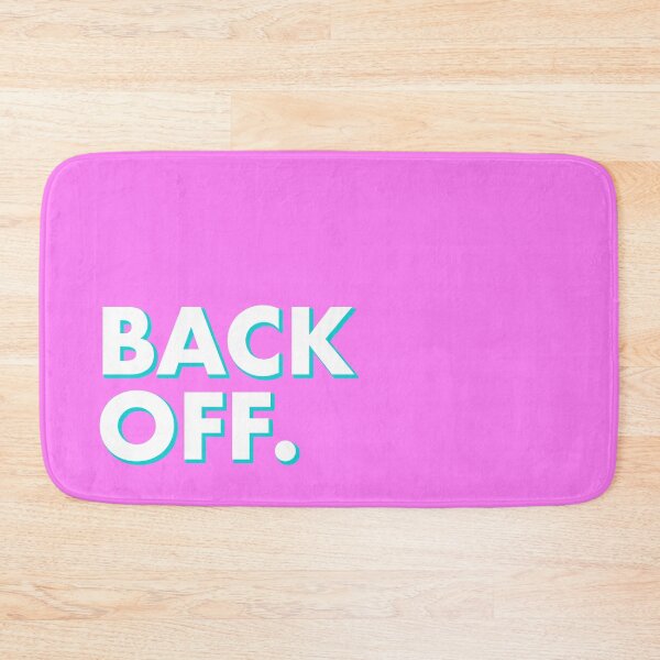 Item preview, BACK OFF in pink designed and sold by SquareClub.