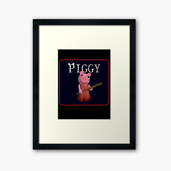 Roblox Game Piggy Family Portrait Framed Art Print By Inspired By Redbubble - reindeer nose roblox