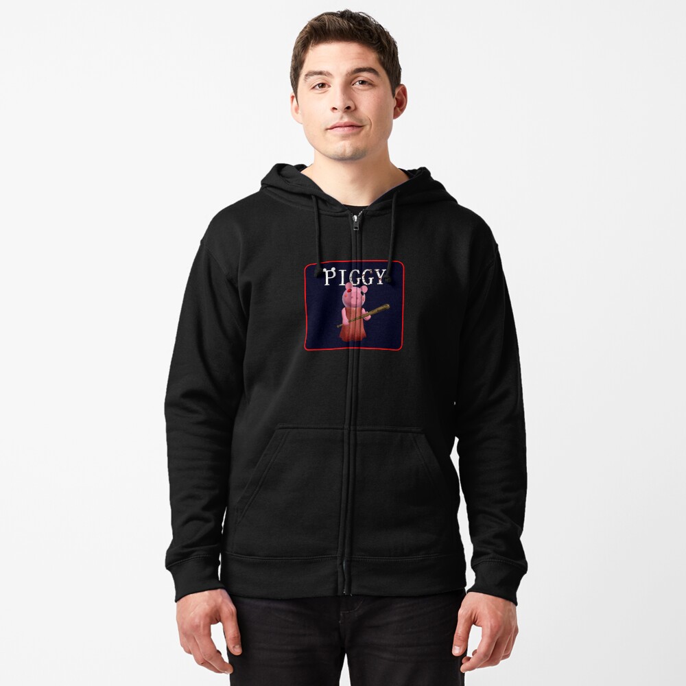 Roblox Game Piggy Alone Zipped Hoodie By Inspired By Redbubble - a l o n e roblox