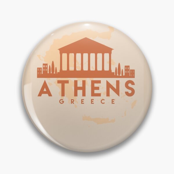 Artikelvorschau, ATHENS GREECE CITY MAP SKYLINE EARTH TONES entworfen und verkauft von deificusArt.