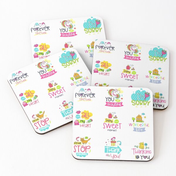 Item preview, Cute Quotes collection on a sticker pack  designed and sold by bubblediva.