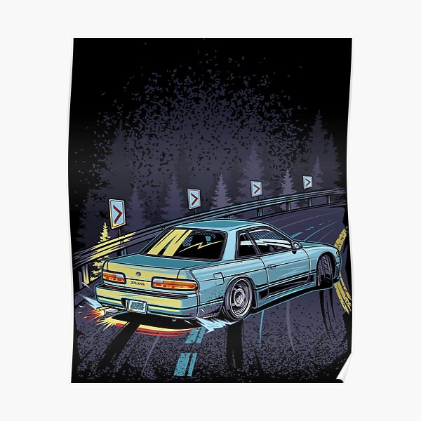 Silvia s13 touge drift Poster