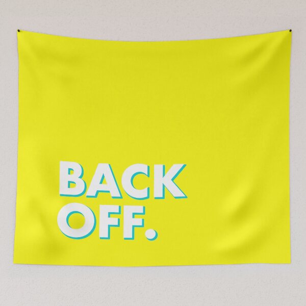 Item preview, BACK OFF in yellow designed and sold by SquareClub.