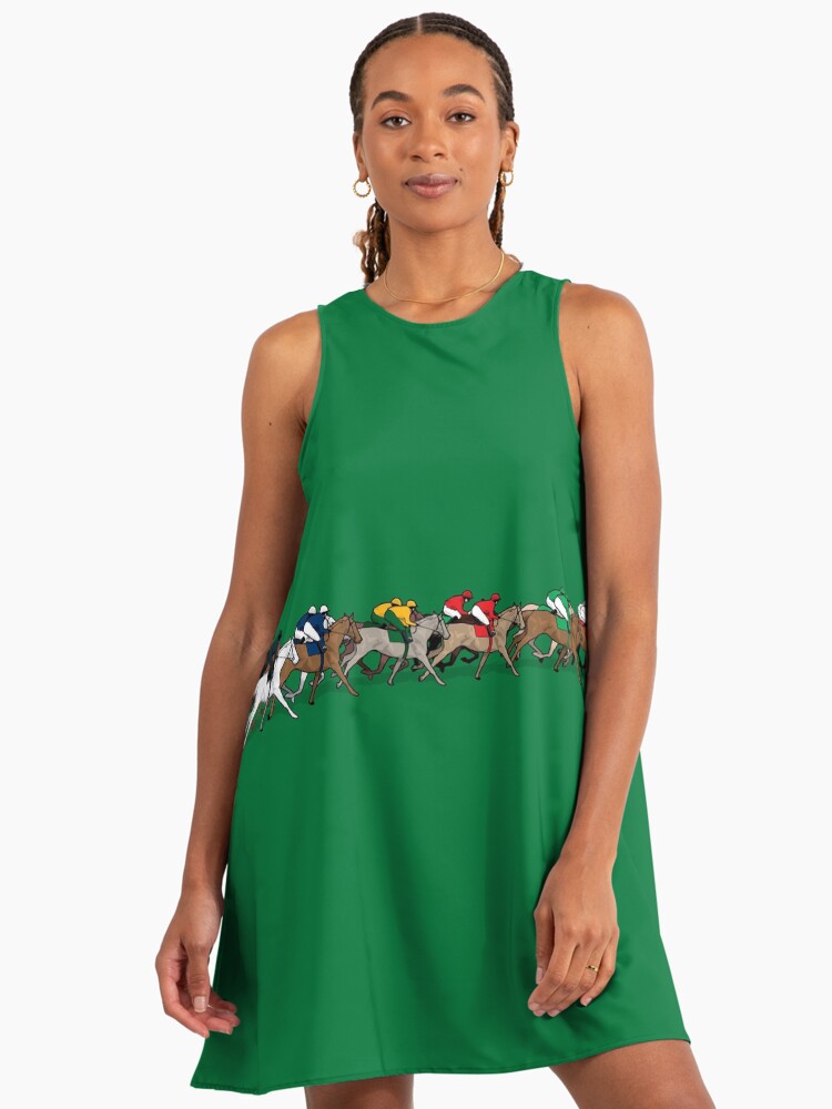 green races dress GREEN LONG-SLEEVED FLORAL MAXI DRESS – AIIZIE main image 1