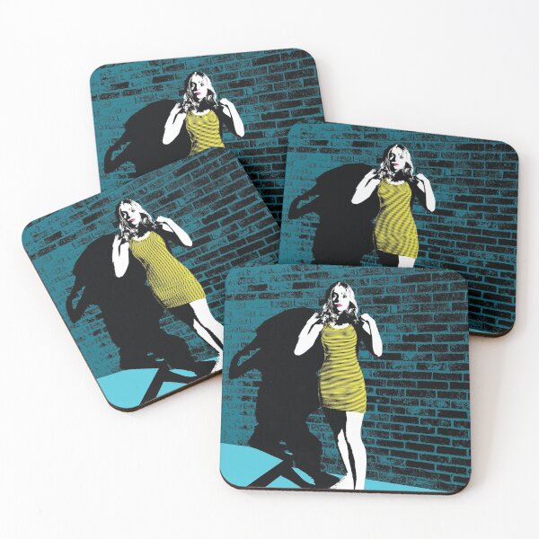 Item preview, Fashion girl against brick wall pop art designed and sold by JillBusbyArt.