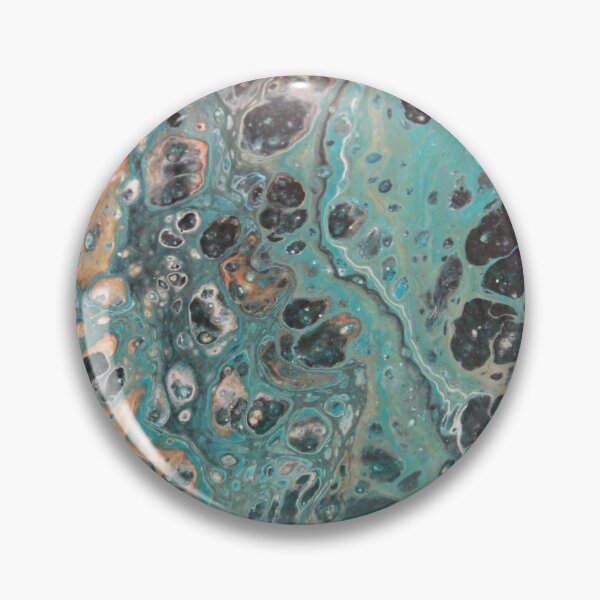 Item preview, Fluid art - teal, black, white, orange flip cup designed and sold by themuseinspired.