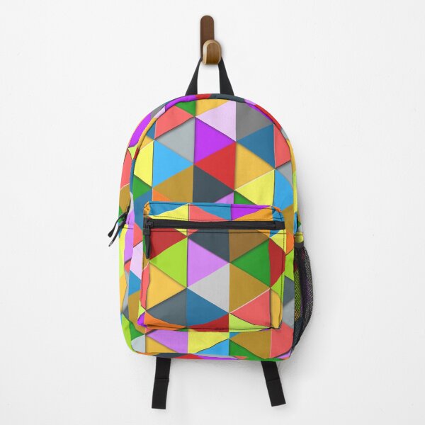 Item preview, Colorful triangle galore geometric pattern geometric cool fun retro yellow red pink blue green designed and sold by PLdesign.