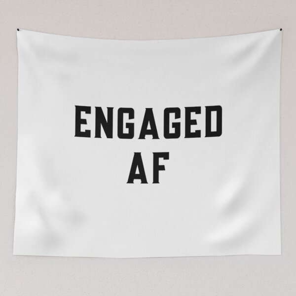 Item preview, Engaged AF designed and sold by CatMonkStudios.