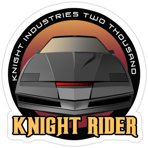 "Knight Rider Logo KITT Car" Stickers by Creative Spectator | Redbubble