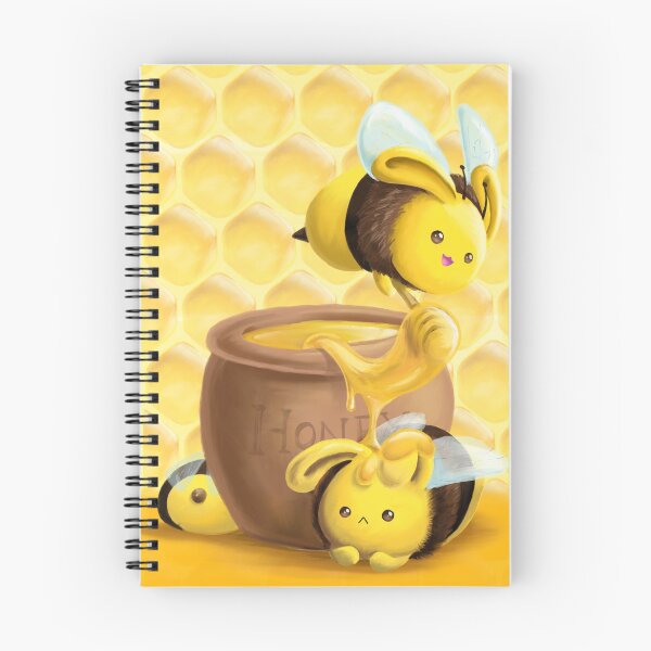 Item preview, Honey Bun Cute Bunny Bees designed and sold by kimchikawaii.