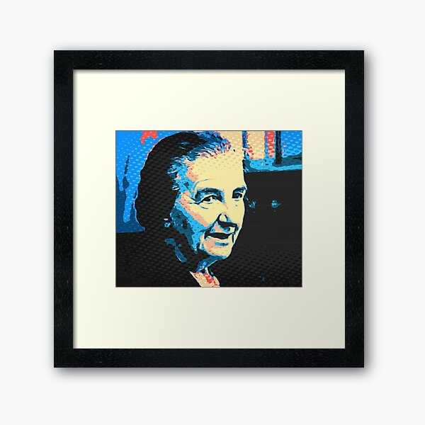 Copy of Frauen der Welt. Margerite Yourcenar. Belgier. verschiedene Rassen, ethnische Gruppen, Farben ermächtigter, mächtiger Frauen wie die Wolfs Gerahmter Kunstdruck
