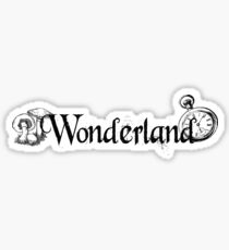 Wonderland - Black Sticker