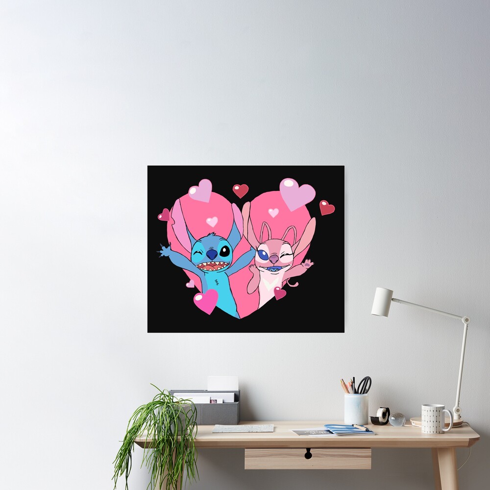 stitch and angel in love 23 | Poster