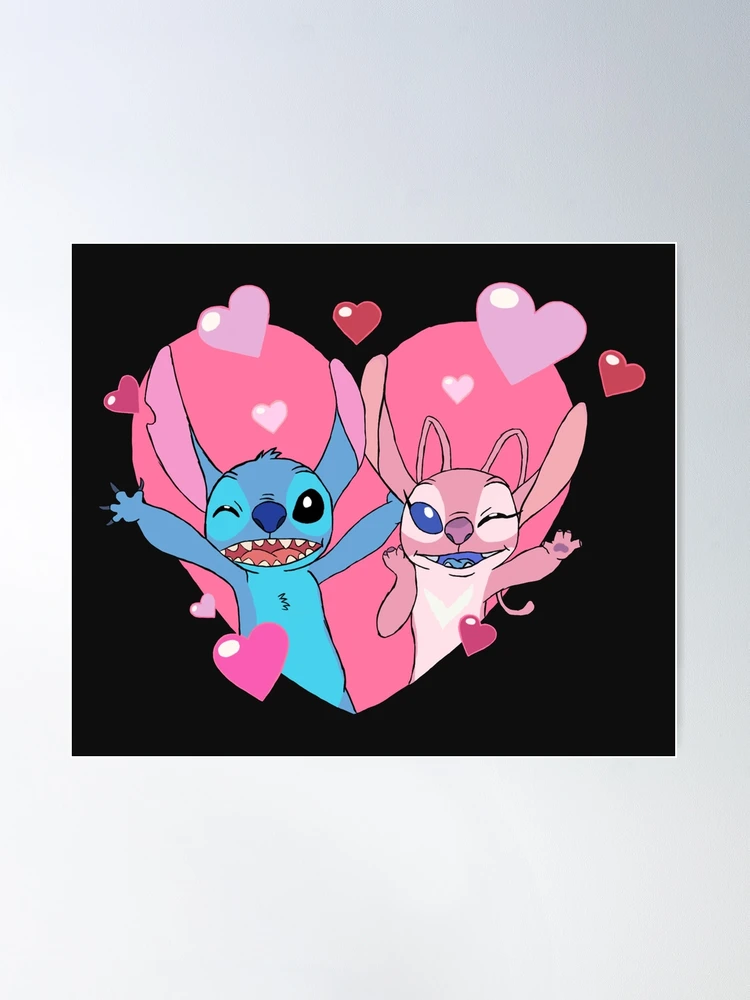 cute stitch and angel  Poster for Sale by emily040503